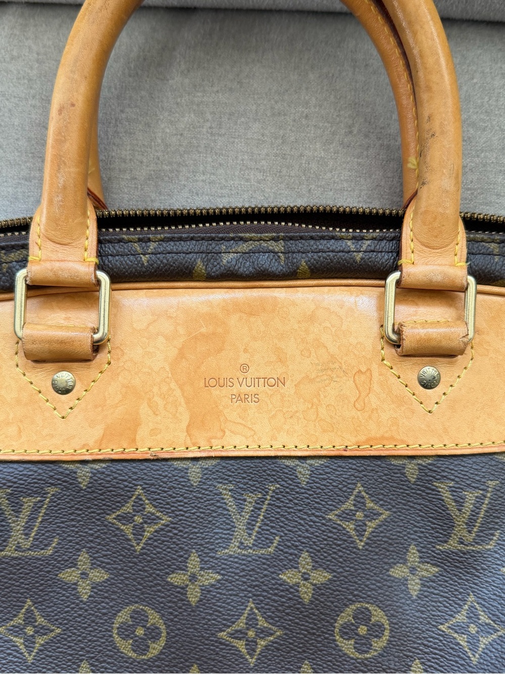 Louis Vuitton Brown Monogram Travel Bag with Vachetta Trim - Picture 16 of 16